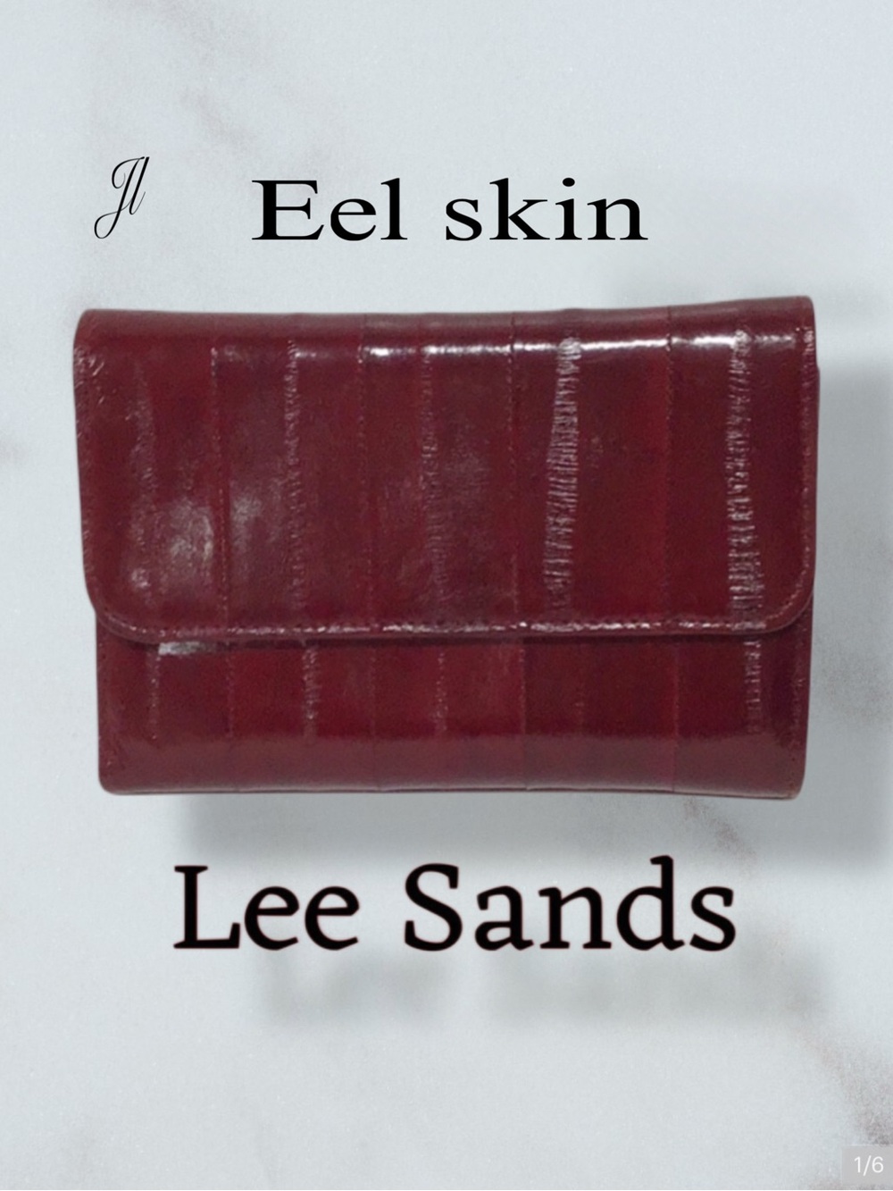 LEE SANDS Eel Skin Clutch Wallet NWOT